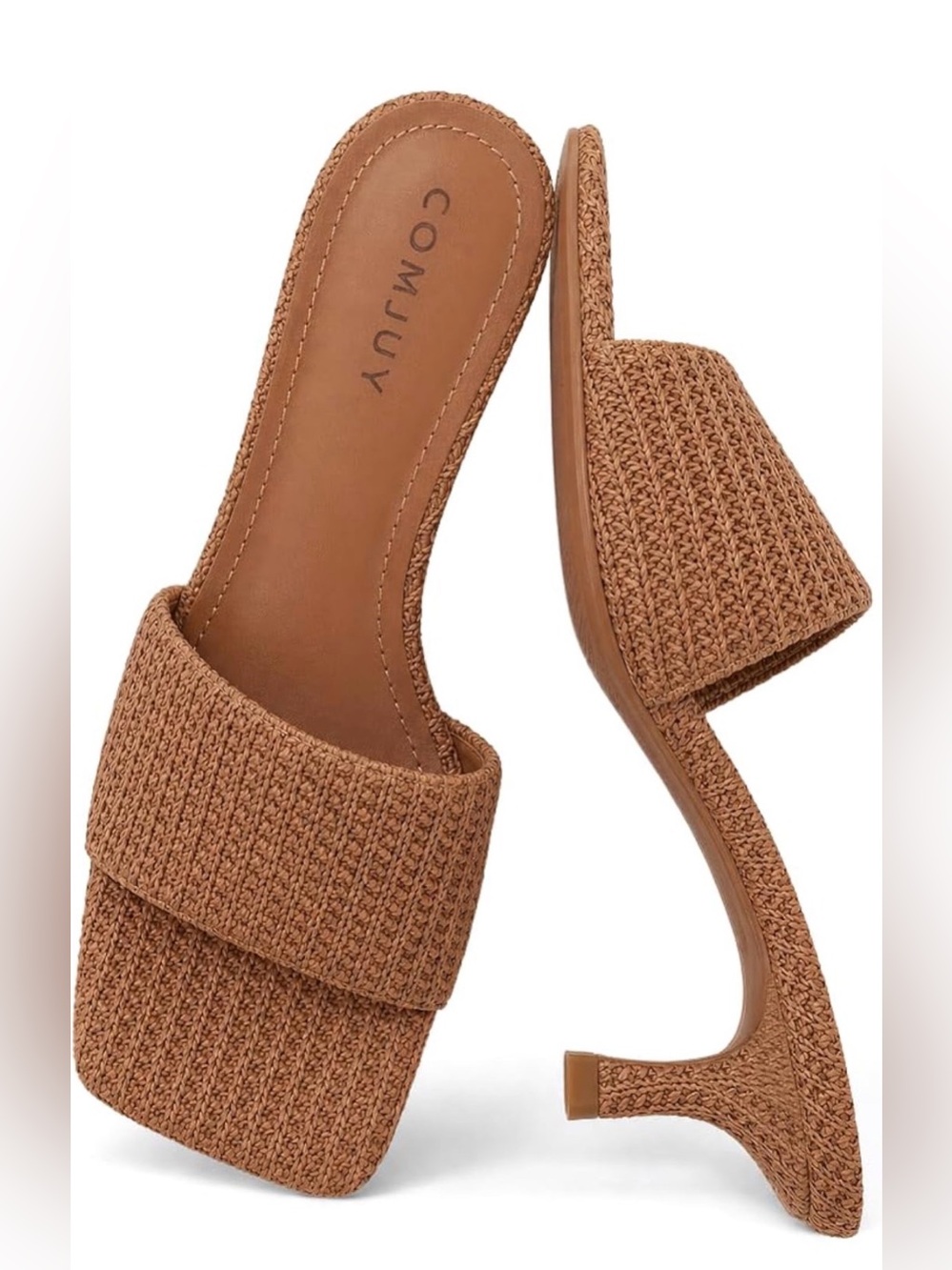 NIB Tan Knit Slide-Heel for Women